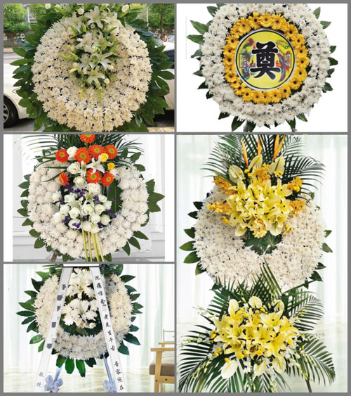 贵州毕节市织金县金龙乡关心村花圈速递
